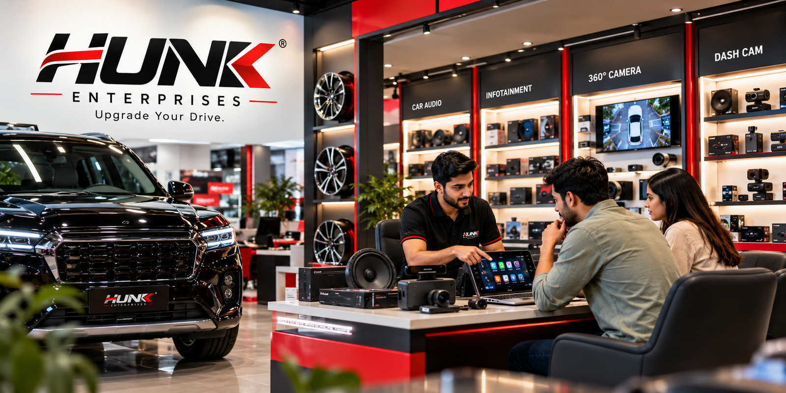 Car accessories showroom in Noida Hunk Enterprises Sector 16