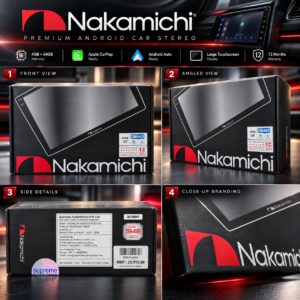 Nakamichi Android Car Stereo 4GB+64GB | Apple CarPlay & Android Auto | 12 Months Warranty