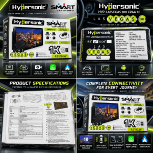 Hypersonic HYP-9216 CPAA II Generation 1K Android Car Stereo | 4GB+64GB | CarPlay & Android Auto