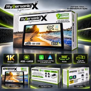 Hypersonic HYP-9216 CPAA II Generation 1K Android Car Stereo | 4GB+64GB | CarPlay & Android Auto
