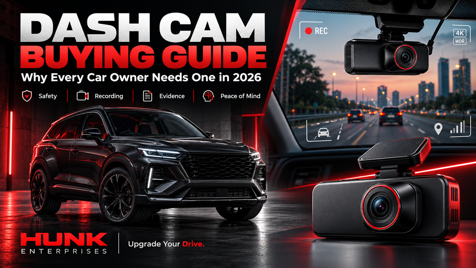 dash cam buying guide in Noida and Greater Noida by Hunk Enterprises