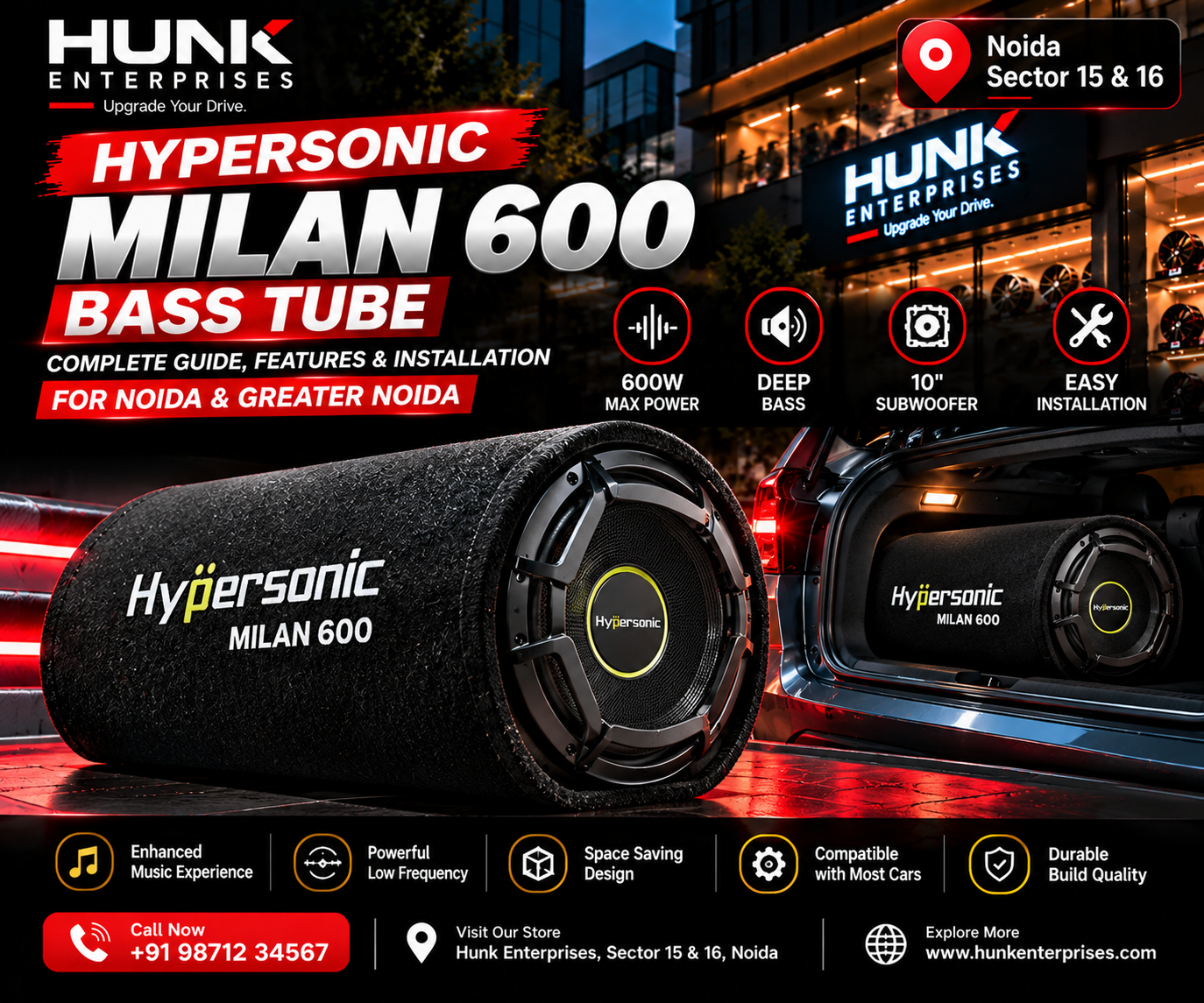 Hypersonic Milan 600 Android car stereo in Noida Greater Noida
